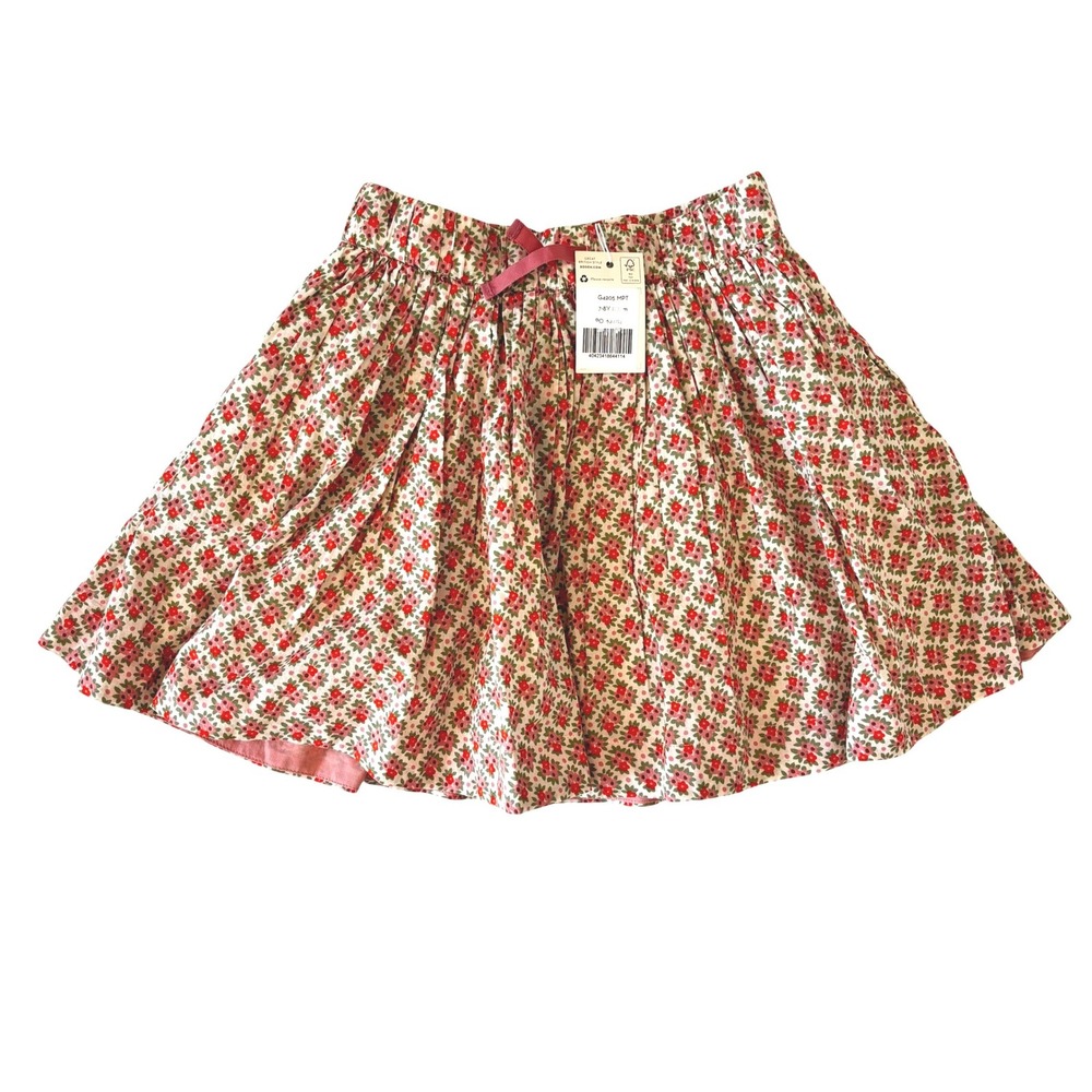 Boden Girls Floral Cotton Skirt‎ Size 7 -8 Yrs Petite Flowers Cottagecore New